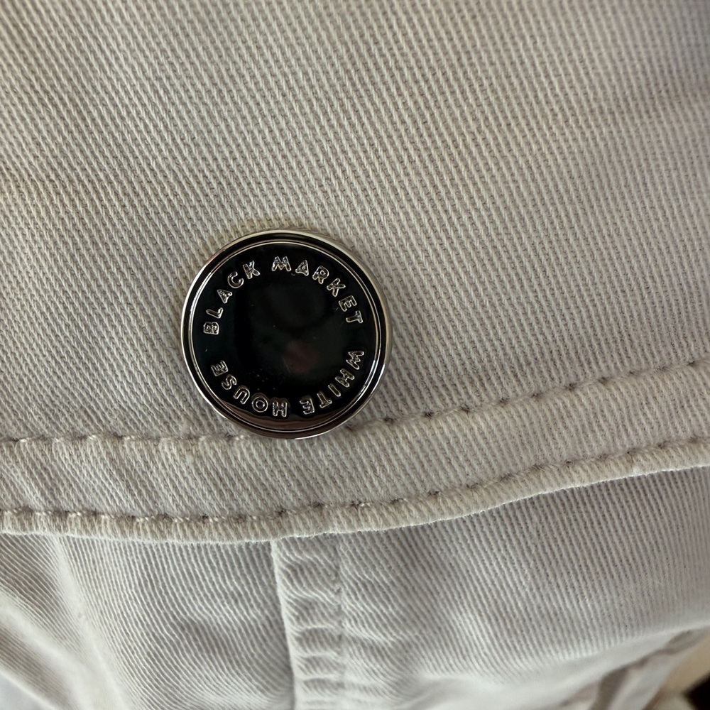 White House Black Market Taupe Zip-Front Utility Jacket - Picture 5 of 9